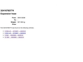 bontott BMW 3 E90 Szervócső