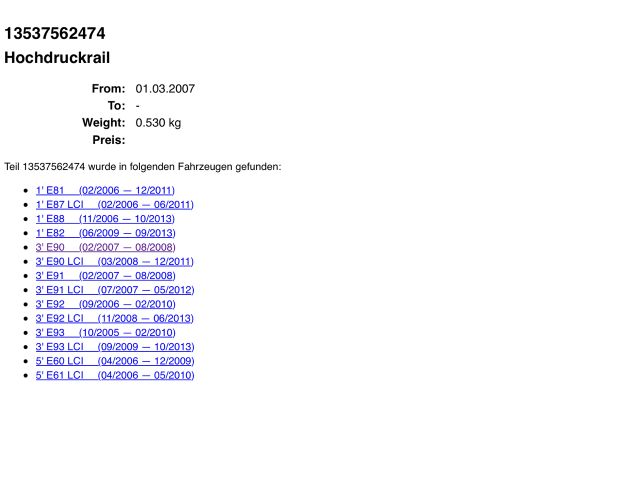 bontott BMW 3 E90 Közösnyomócső