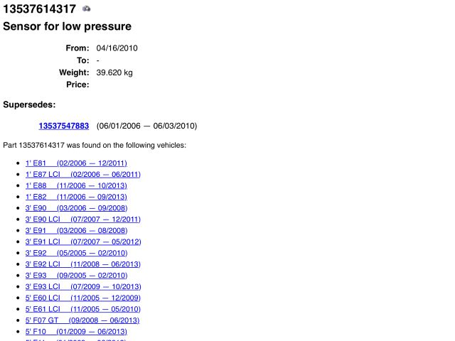 bontott BMW 3 E90 Nagynyomású Üzemanyag Gyűjtőcső