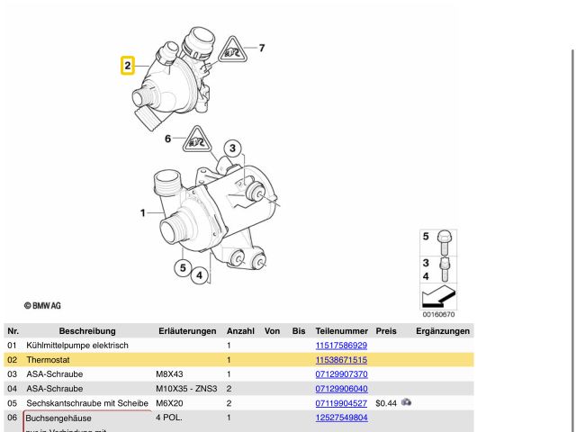 bontott BMW 3 E90 Termosztátház Csővel
