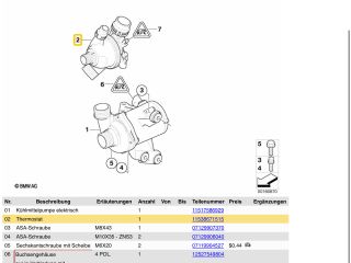 bontott BMW 3 E90 Termosztátház Csővel