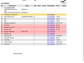 bontott BMW 3 E90 Váltókar (Mechanikus)