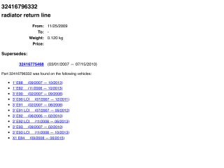 bontott BMW 3 E90 Szervócső