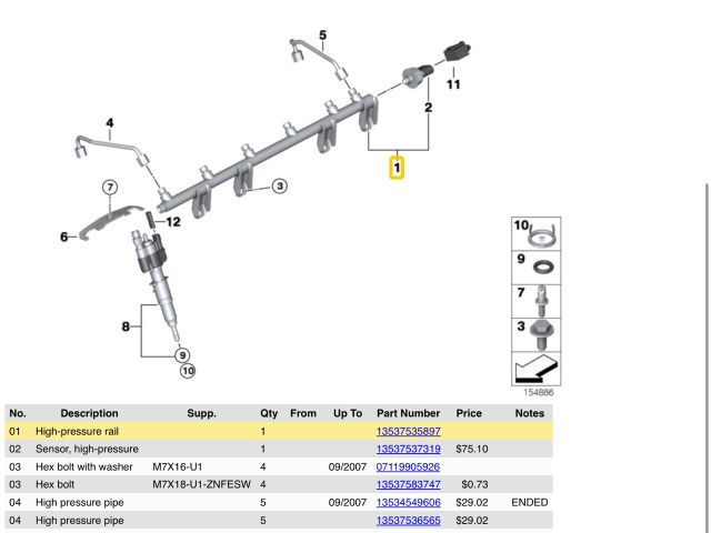 bontott BMW 3 E90 Közösnyomócső