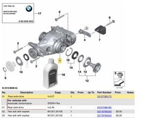 bontott BMW 3 E90 Hátsó Differenciálmű