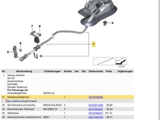 bontott BMW 3 E90 Automata Váltókar