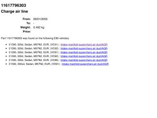 bontott BMW 3 E90 Turbócső