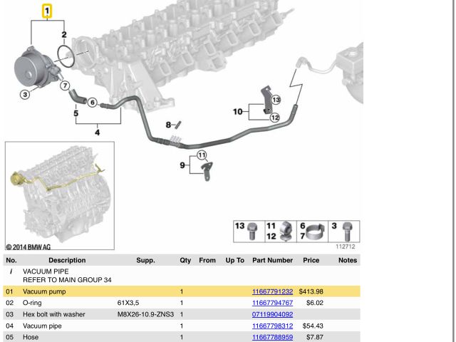 bontott BMW 3 E90 Vákumpumpa