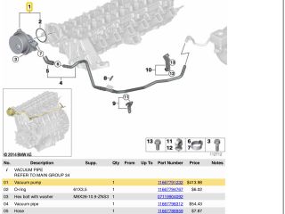 bontott BMW 3 E90 Vákumpumpa