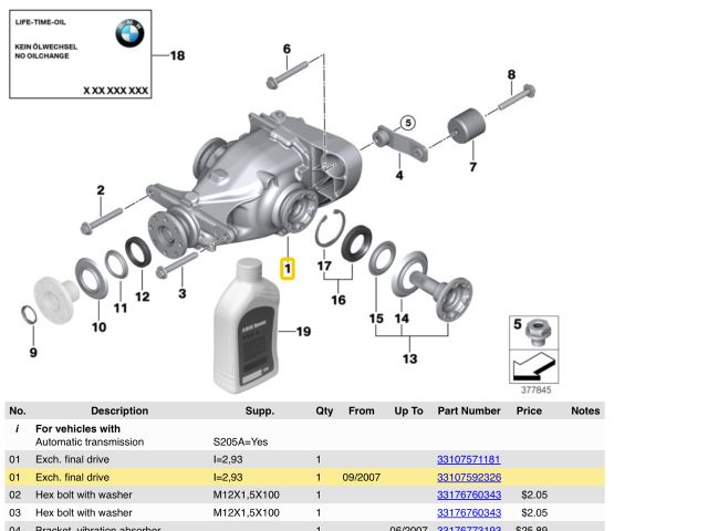 bontott BMW 3 E90 Hátsó Differenciálmű