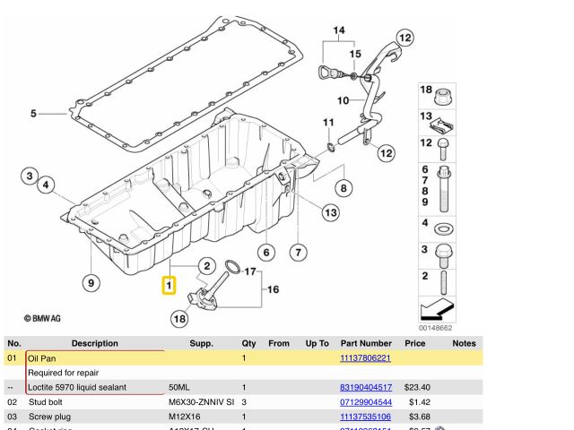 bontott BMW 3 E90 Olajteknő