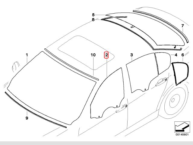 bontott BMW 3 E90 Bal első Ablak