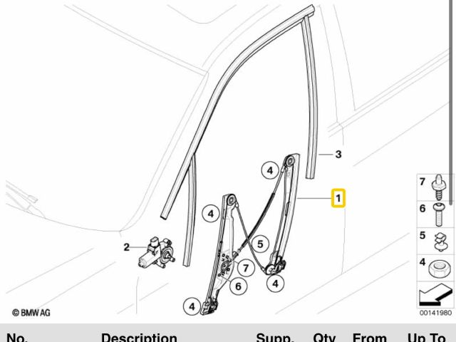 bontott BMW 3 E90 Bal első Ablakemelő Szerkezet (Elektromos)