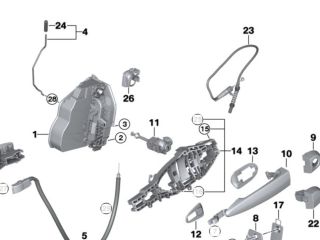 bontott BMW 3 E90 Bal első Ajtózár