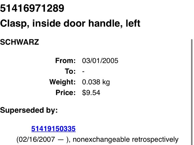 bontott BMW 3 E90 Bal első Kapaszkodó (Felső)