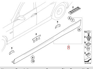 bontott BMW 3 E90 Bal Küszöb