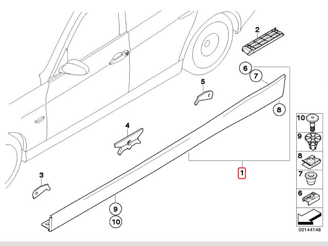 bontott BMW 3 E90 Bal Küszöb