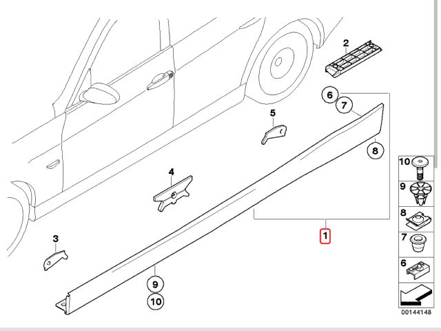 bontott BMW 3 E90 Bal Küszöb