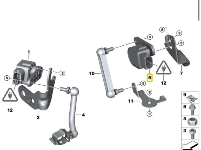 bontott BMW 3 E90 Első Xenon Szintszabályzó Jeladó