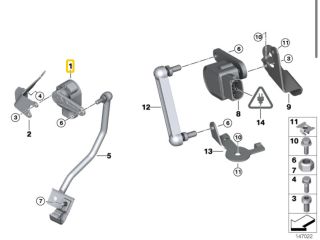 bontott BMW 3 E90 Első Xenon Szintszabályzó Jeladó