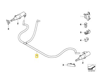 bontott BMW 3 E90 Fényszórómosó Cső