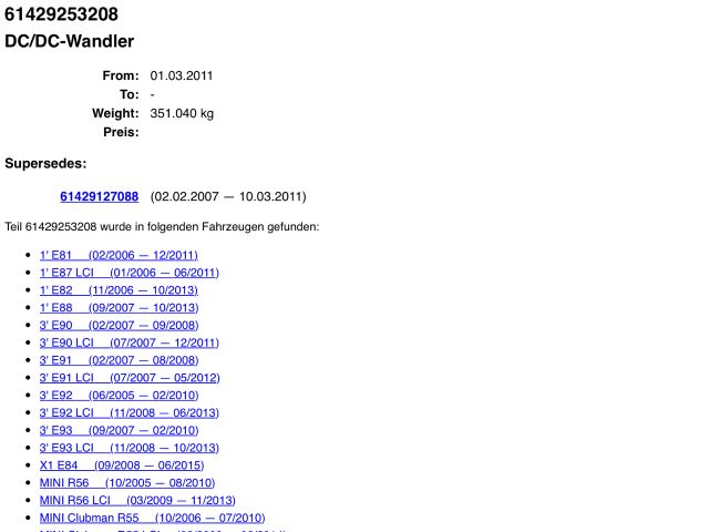 bontott BMW 3 E90 Feszültségszabályzó