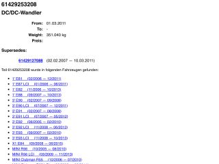 bontott BMW 3 E90 Feszültségszabályzó