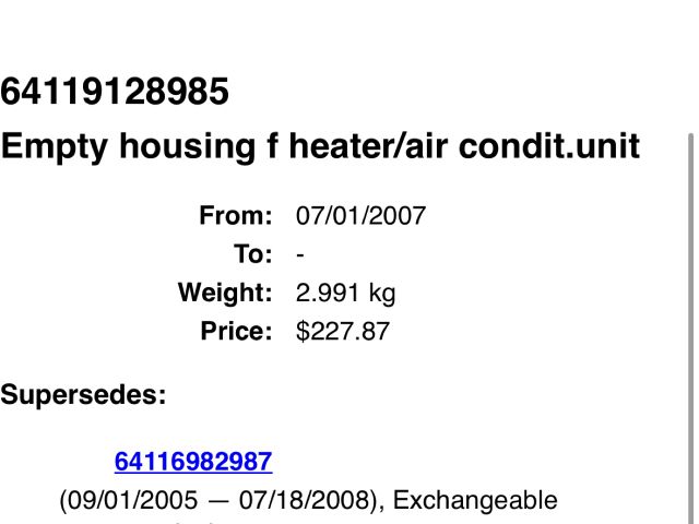 bontott BMW 3 E90 Fűtés Box
