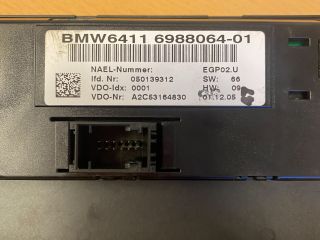 bontott BMW 3 E90 Fűtéskapcsoló (manuális klímás)