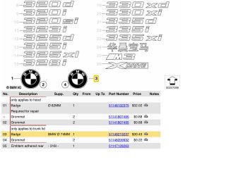 bontott BMW 3 E90 Hátsó Embléma