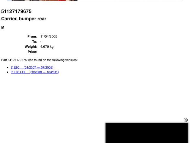 bontott BMW 3 E90 Hátsó Lökhárító Merevítő (Fém)