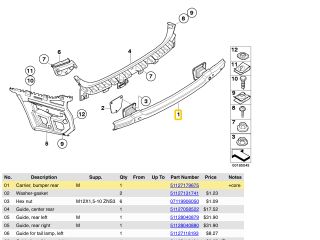 bontott BMW 3 E90 Hátsó Lökhárító Merevítő (Fém)