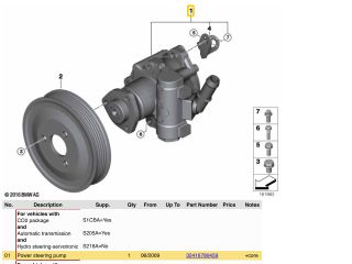 bontott BMW 3 E90 Hidraulika Szivattyú