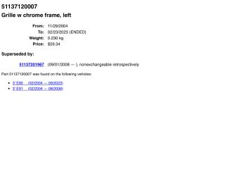 bontott BMW 3 E90 Hűtőrács