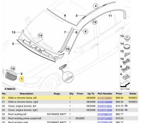bontott BMW 3 E90 Hűtőrács