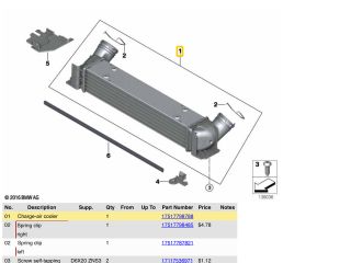 bontott BMW 3 E90 Intercooler