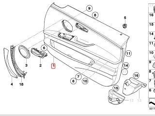 bontott BMW 3 E90 Jobb első Ajtó Kárpit