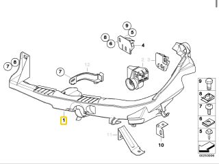 bontott BMW 3 E90 Jobb első Oldal Lökhárító Tartó (Műanyag)