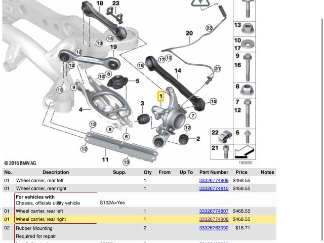 bontott BMW 3 E90 Jobb hátsó Csonkállvány Kerékaggyal