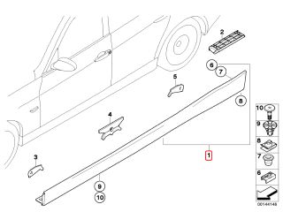 bontott BMW 3 E90 Jobb Küszöb