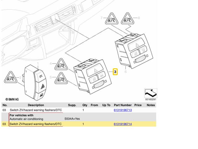 bontott BMW 3 E90 Kipörgésgátló Kapcsoló