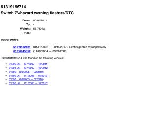 bontott BMW 3 E90 Kipörgésgátló Kapcsoló
