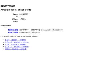 bontott BMW 3 E90 Kormánylégzsák