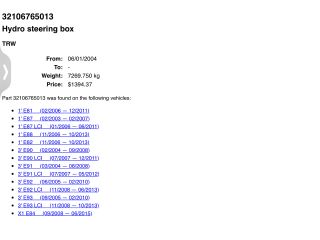 bontott BMW 3 E90 Kormánymű Szervós