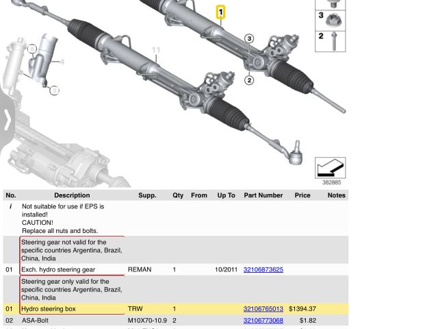 bontott BMW 3 E90 Kormánymű Szervós
