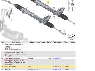 bontott BMW 3 E90 Kormánymű Szervós