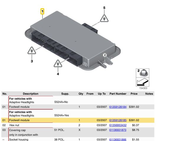 bontott BMW 3 E90 Lámpa Vezérlő