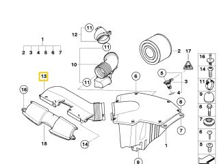 bontott BMW 3 E90 Légbeömlő