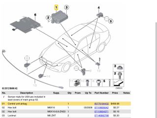 bontott BMW 3 E90 Légzsák Elektronika
