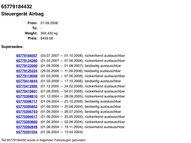 bontott BMW 3 E90 Légzsák Elektronika